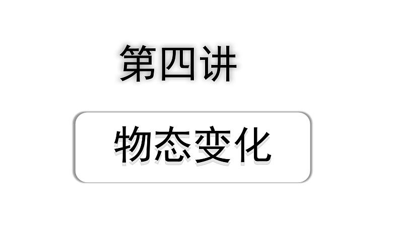 2024内蒙古中考物理二轮专题研究 第四讲  物态变化 （课件）第1页