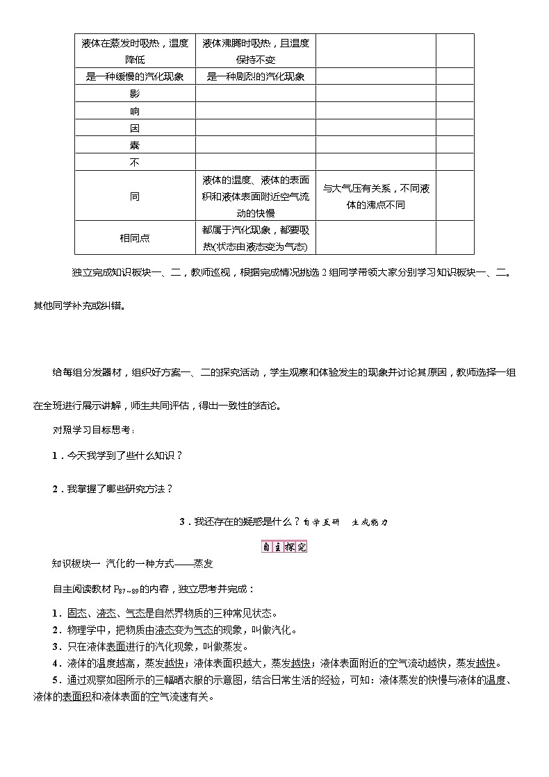 粤沪版物理八年级上册 4.2 探究汽化和液化的特点2学案第2页