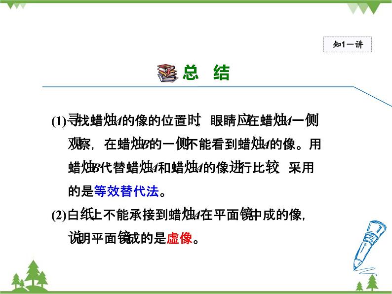 粤沪版物理八年级上册 3.3 探究平面镜成像特点3课件08