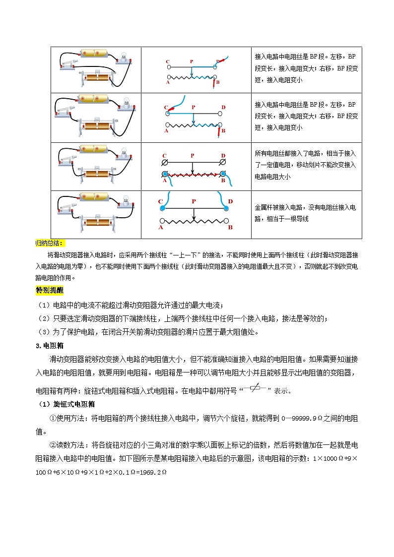 第15讲 变阻器-【暑假衔接】新九年级物理暑假精品课讲义（人教版）03