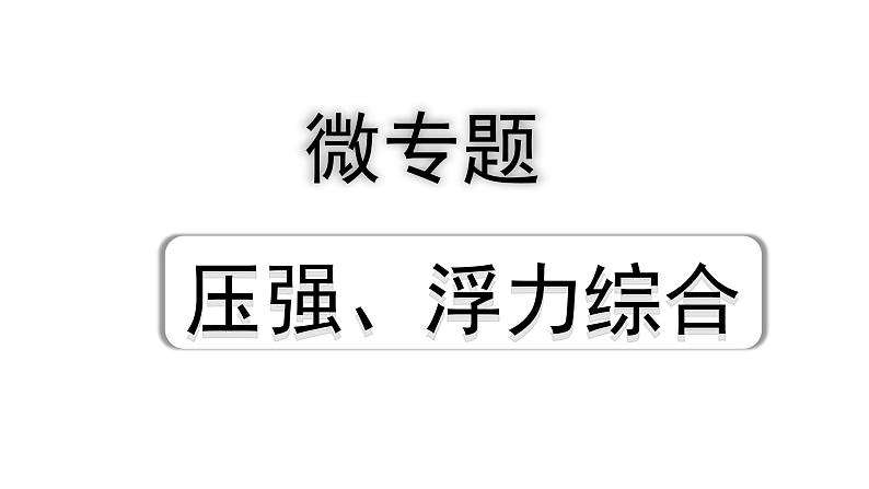 2024宁夏中考物理二轮复习 微专题 压强、浮力综合（课件）第1页