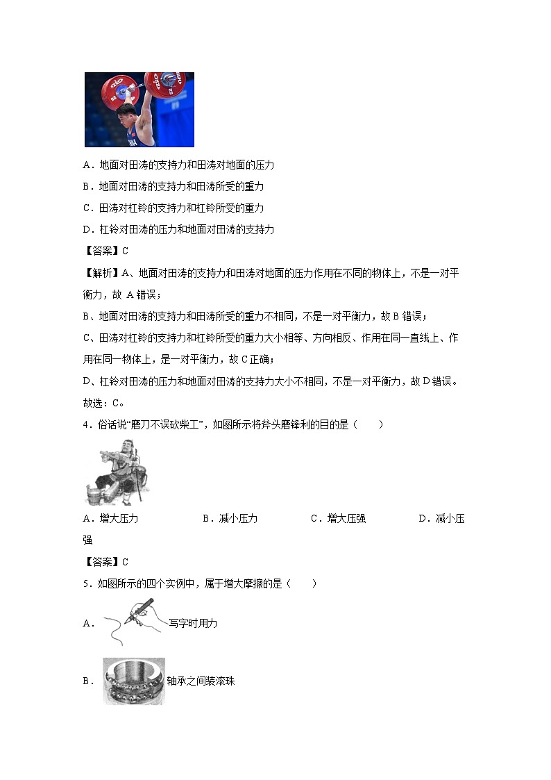 [物理][期中]湖北省黄石市阳新东部教联体2023-2024学年八年级下学期期中试题第2页
