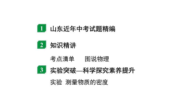 2024山东中考物理二轮重点专题研究 第七章  质量和密度（课件）第2页