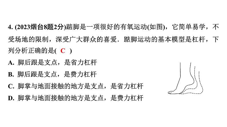 2024山东中考物理二轮重点专题研究 第十一章 第一节 杠杆 滑轮（课件）第6页