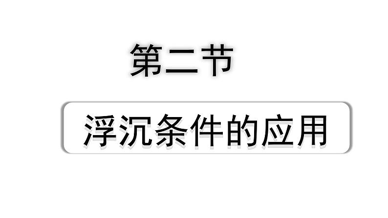 2024山东中考物理二轮重点专题研究 第十章 第二节 浮沉条件的应用（课件）第1页