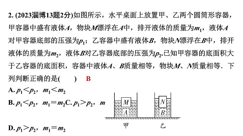 2024山东中考物理二轮重点专题研究 第十章 第二节 浮沉条件的应用（课件）第4页