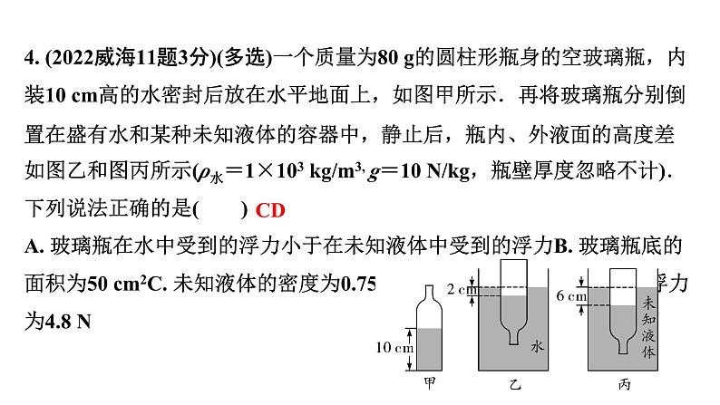 2024山东中考物理二轮重点专题研究 第十章 第二节 浮沉条件的应用（课件）第6页