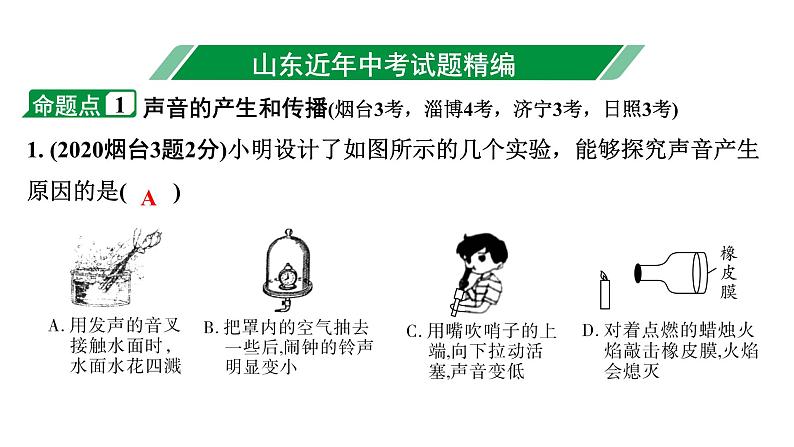 2024山东中考物理二轮重点专题研究 第一章  声现象（课件）第3页