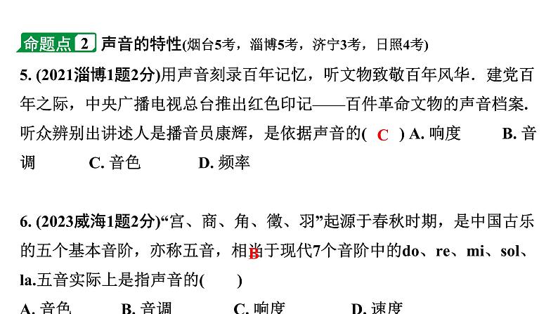 2024山东中考物理二轮重点专题研究 第一章  声现象（课件）第6页