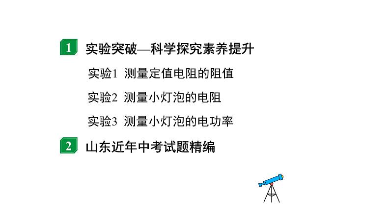 2024山东中考物理二轮重点专题研究 微专题  ”伏安法“测电阻、电功率实验对比复习（课件）02