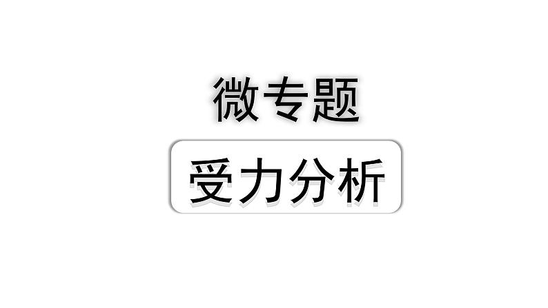 2024山东中考物理二轮重点专题研究 微专题 受力分析（课件）第1页