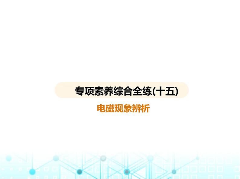 沪粤版初中九年级物理专项素养综合练(十五)电磁现象辨析课件第1页