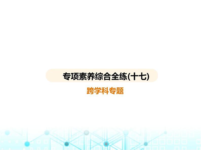 沪粤版初中九年级物理专项素养综合练(十七)跨学科专题课件第1页