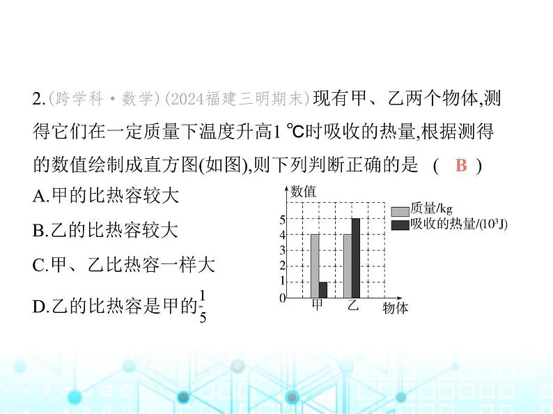 沪粤版初中九年级物理专项素养综合练(十七)跨学科专题课件第4页