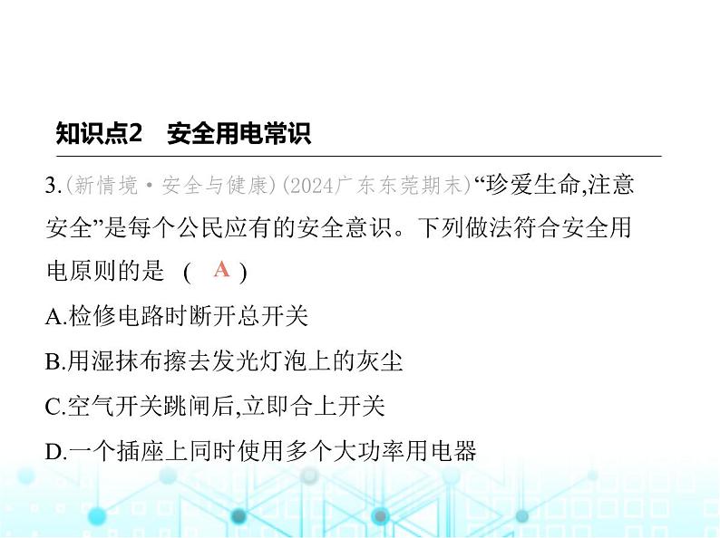 沪粤版初中九年级物理18-2怎样用电才安全课件第6页