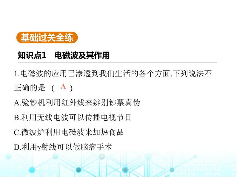 沪粤版初中九年级物理第十九章电磁波与信息时代课件第2页