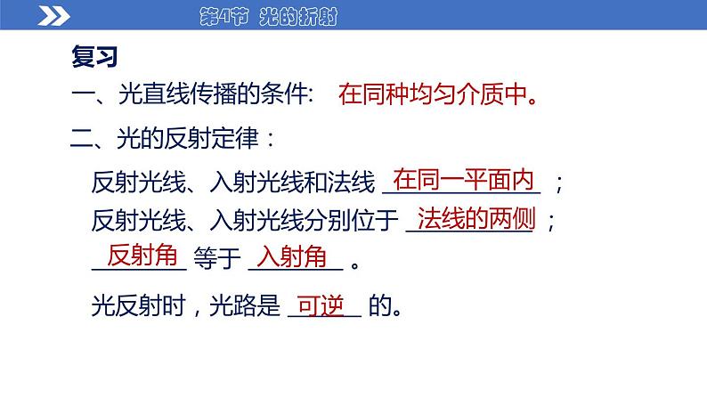 人教版八上物理4.4《光的反射》课件+内嵌式视频+同步练习05