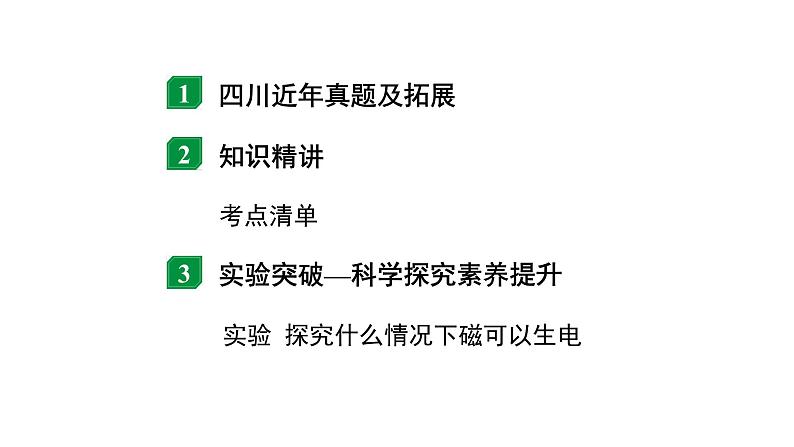 2024四川中考物理二轮重点专题研究 第十六讲  电与磁（课件）第2页