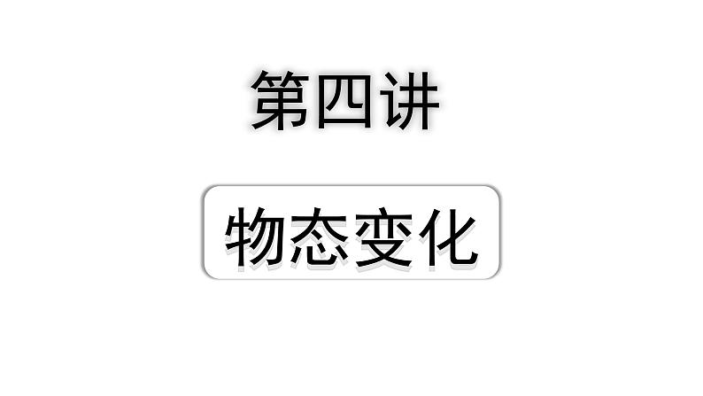 2024四川中考物理二轮重点专题研究 第四讲  物态变化（课件）第1页