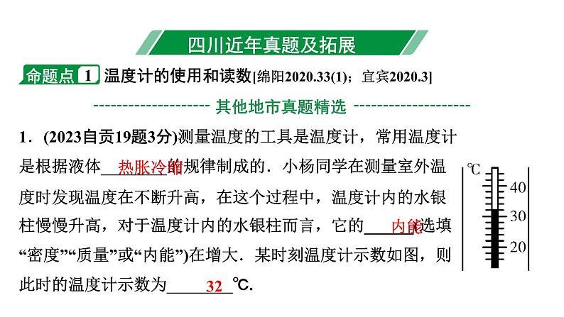 2024四川中考物理二轮重点专题研究 第四讲  物态变化（课件）第3页