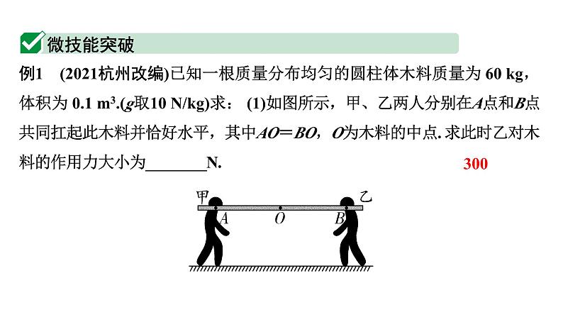 2024四川中考物理二轮重点专题研究 微专题 杠杆模型构建（课件）03