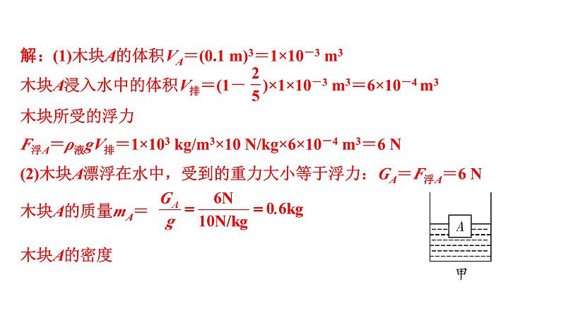 2024四川中考物理二轮重点专题研究 微专题 漂浮、悬浮模型浮力相关计算（课件）08