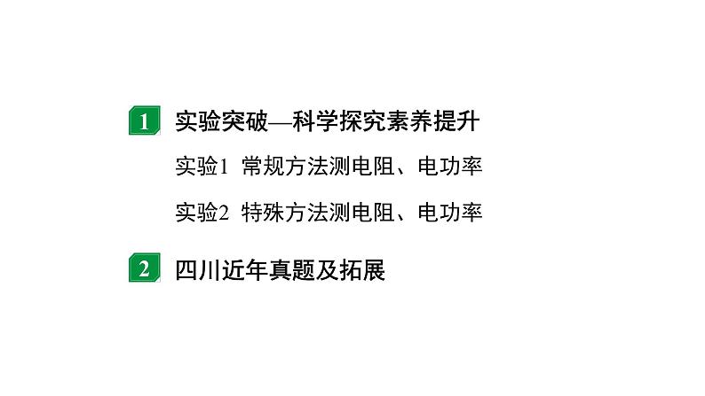 2024四川中考物理二轮重点专题研究 微专题 实验对比复习法——伏安法测电阻、测小灯泡电功率（课件）第2页