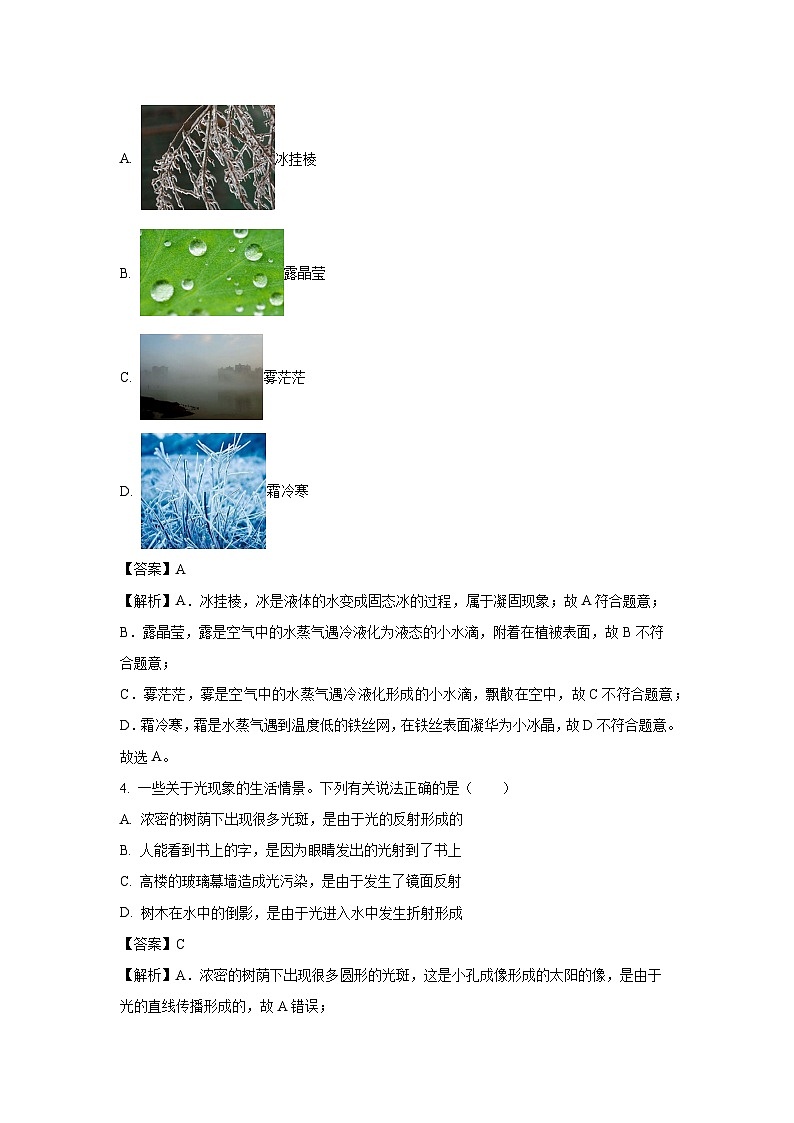 [物理][三模]黑龙江省齐齐哈尔市建华区2024年中考三模试题(解析版)第2页