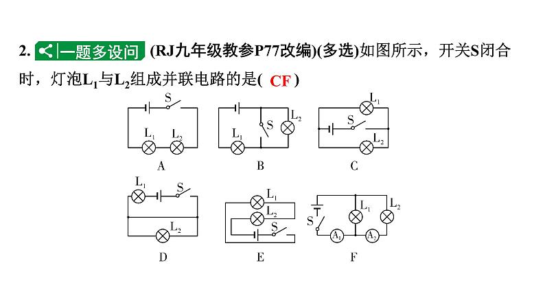 2024长沙中考物理二轮专题复习 微专题 电路识别与设计 （课件）06