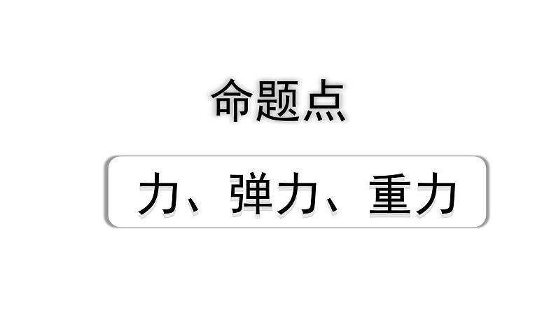 2024长沙中考物理二轮专题复习 中考命题点 力、弹力、重力（课件）第1页