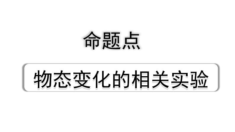 2024长沙中考物理二轮专题复习 中考命题点  物态变化的相关实验（课件）第1页