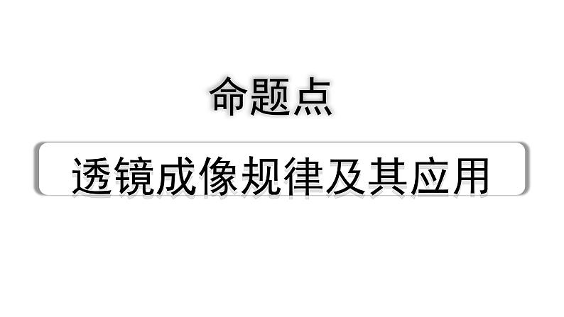 2024长沙中考物理二轮专题复习 中考命题点 透镜成像规律及其应用（课件）01