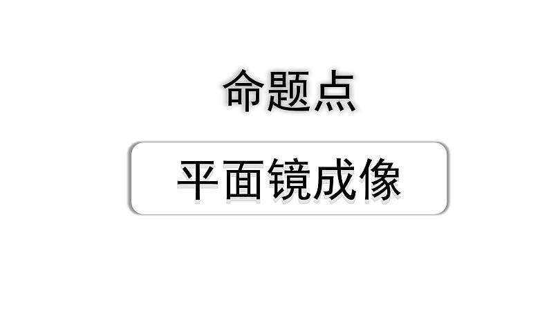 2024长沙中考物理二轮专题复习 中考命题点  平面镜成像（课件）第1页