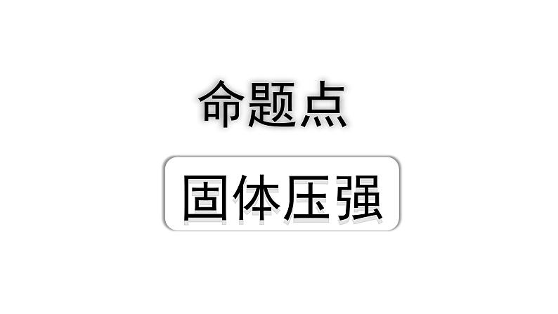 2024长沙中考物理二轮专题复习 中考命题点 固体压强（课件）第1页