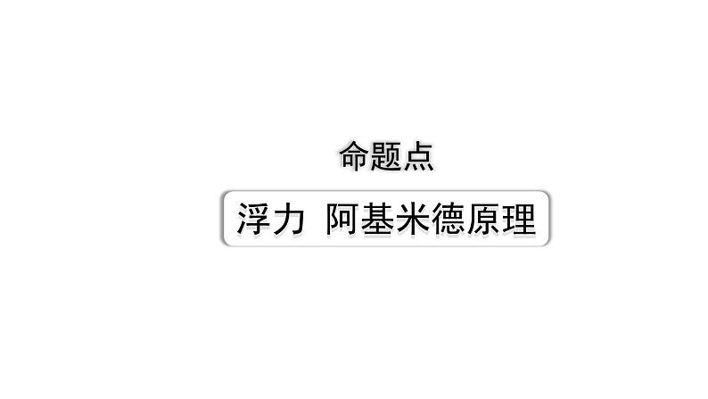 2024长沙中考物理二轮专题复习 中考命题点 浮力  阿基米德原理 （课件）01