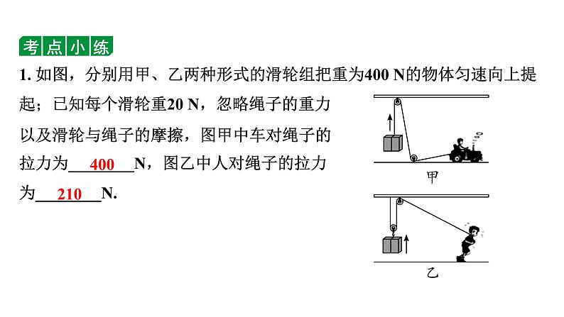 2024长沙中考物理二轮专题复习 中考命题点 滑轮与机械效率（课件）第8页