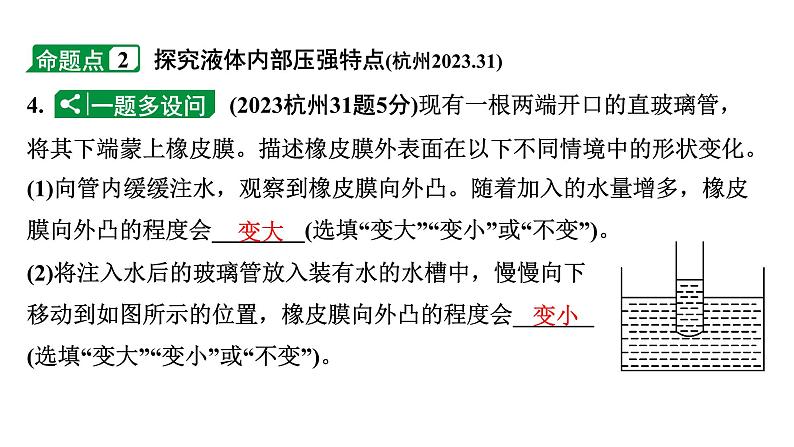 2024浙江中考物理二轮重点专题研究 第5讲 第2节 液体压强（课件）第6页