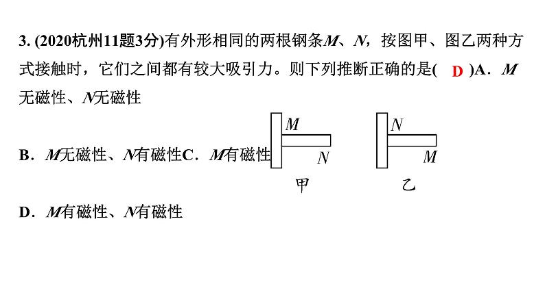 2024浙江中考物理二轮重点专题研究 第11讲  电与磁（课件）第5页