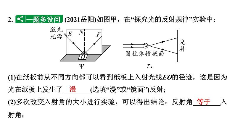 2024浙江中考物理二轮重点专题研究 微专题 光学重点实验（课件）第4页