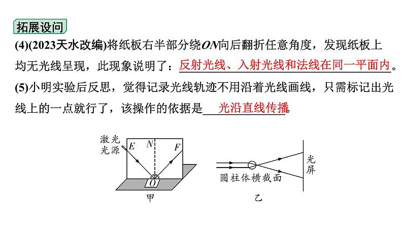 2024浙江中考物理二轮重点专题研究 微专题 光学重点实验（课件）第6页