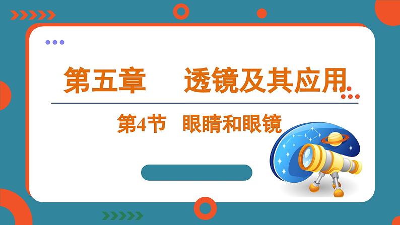 5.4 眼睛和眼镜（课件）-2024-2025学年人教版（2024）物理八年级上册01