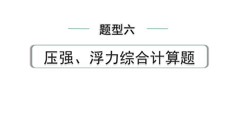 2024中考物理备考专题 题型六 压强、浮力综合计算题(课件)第1页