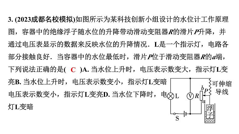 2024中考物理备考专题 微专题9 动态电路分析 (课件)第7页