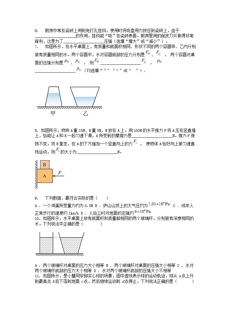 [物理]江西省赣州市信丰县2023-2024学年八年级下学期期中试题第2页