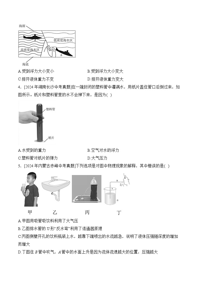 （4）压强、浮力——2024年中考物理真题专项汇编第2页