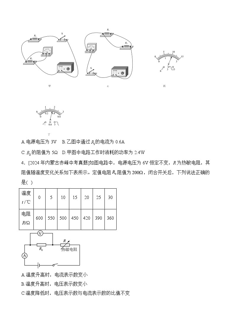 （12）欧姆定律——2024年中考物理真题专项汇编02