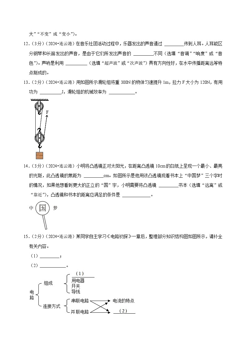 2024年江苏省连云港市中考物理试卷第3页