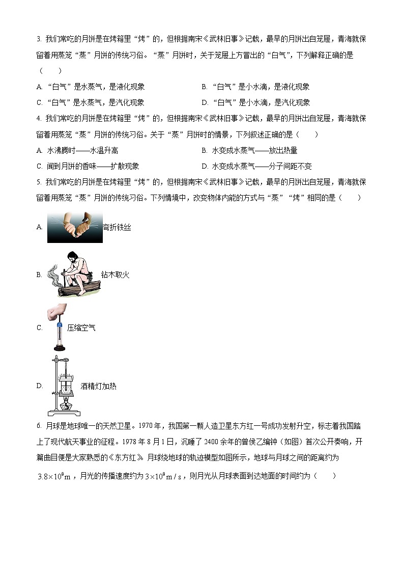 精品解析：2024年青海省中考物理试题（原卷版）第2页