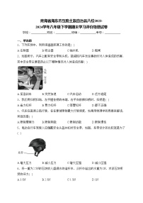 青海省海东市互助土族自治县八校2023-2024学年八年级下学期期末学习评价物理试卷(含答案)