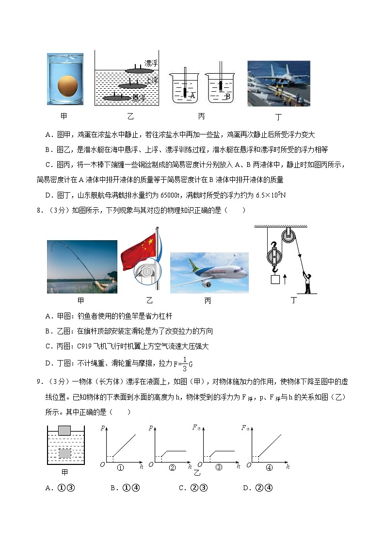 2023-2024学年黑龙江省大庆市肇源县八年级（下）期末物理试卷第3页